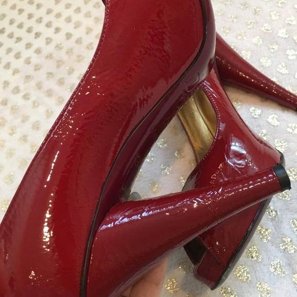 ♥️Dolce & Gabbana♥️ open toe pumps size 6 Red - Picture 5 of 7